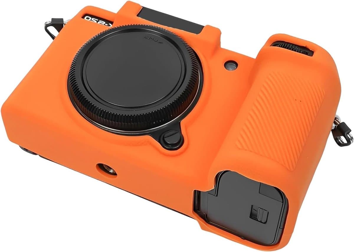 Zachte Silicone Camera Bescherming voor Fujifilm XS20 - Compacte Draagtas, Schokbestendig en Waterdicht, Oranje