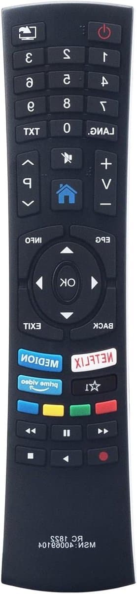 Afstandsbediening Vervangen - Universele Afstandsbediening - TV Bediening - Directe Werking - 12 cm - Zwart