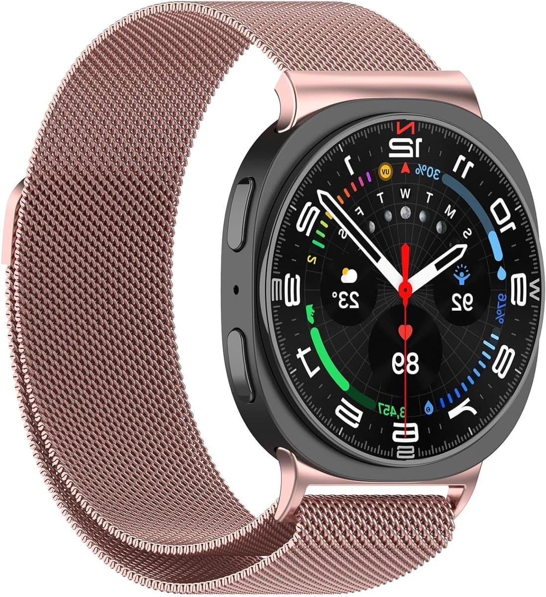 Verstelbare metalen magnetische horlogeband voor Galaxy Watch8 40mm/44mm/Classic 46mm, geschikt voor mannen en vrouwen, mesh ontwerp, vervangbare wristband