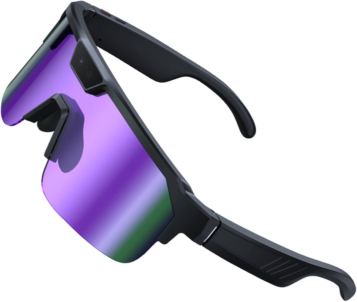 Zeblaze Fietsbrillen Heren - AI Sportbril met Camera - UV 400 - Sport Zonnebril - Sportbril - Mountainbike - Wielren - Ski - Wintersport - Unisex Polariserende Zonnebril - Paars