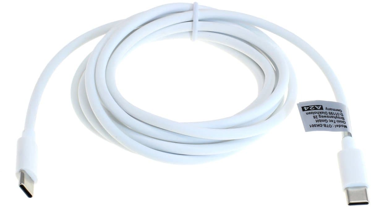 USB-C Kabel - USB 2.0 - 100W PD - 2 meter - Wit
