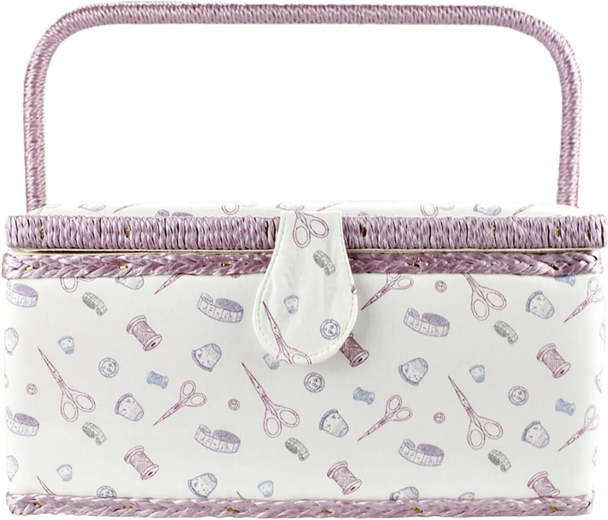 Naaimand Organizer - Opbergdoos Naaien - Hobby Opslag - Afneembare Tabletgreep - 24 x 17.5 x 15 cm - B