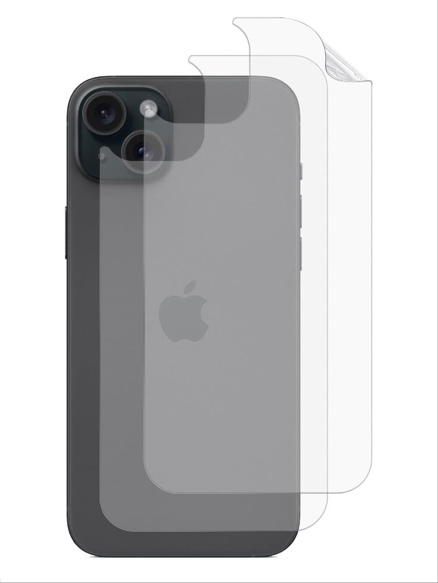 Dailygoody - Rugbeschermer - iPhone 13 - Matte Textuur - Zacht TPU - Transparant - 2 stuks - Geschikt voor iPhone 13