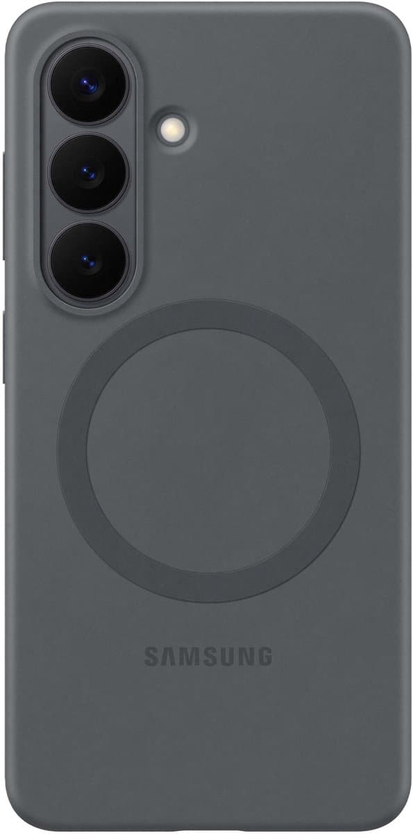 Samsung Galaxy S26 Siliconen Back Cover met Magneet Zwart