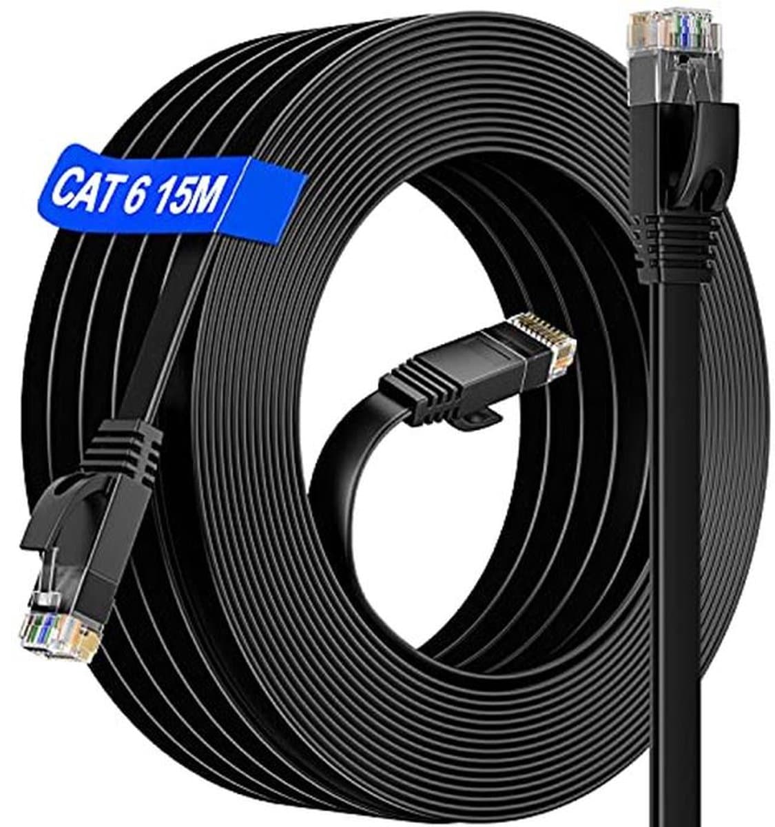 Ethernet Kabel 15m - Snelle Cat 6 Netwerkkabel voor Gaming en Streaming