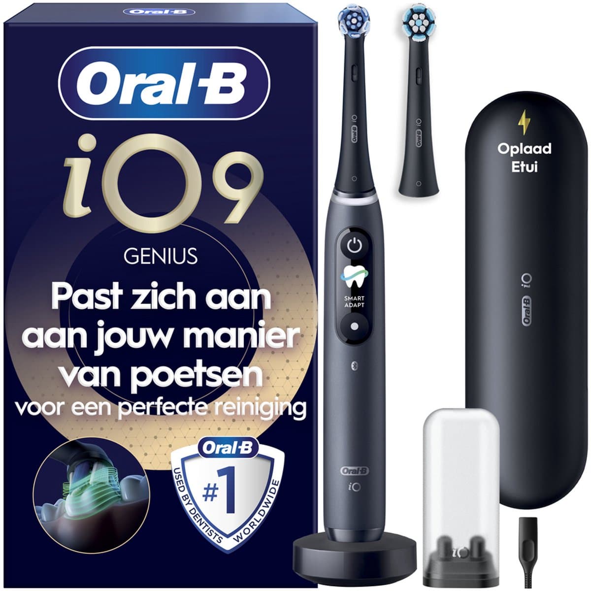 Oral-B iO 9N Zwart met extra opzetborstel