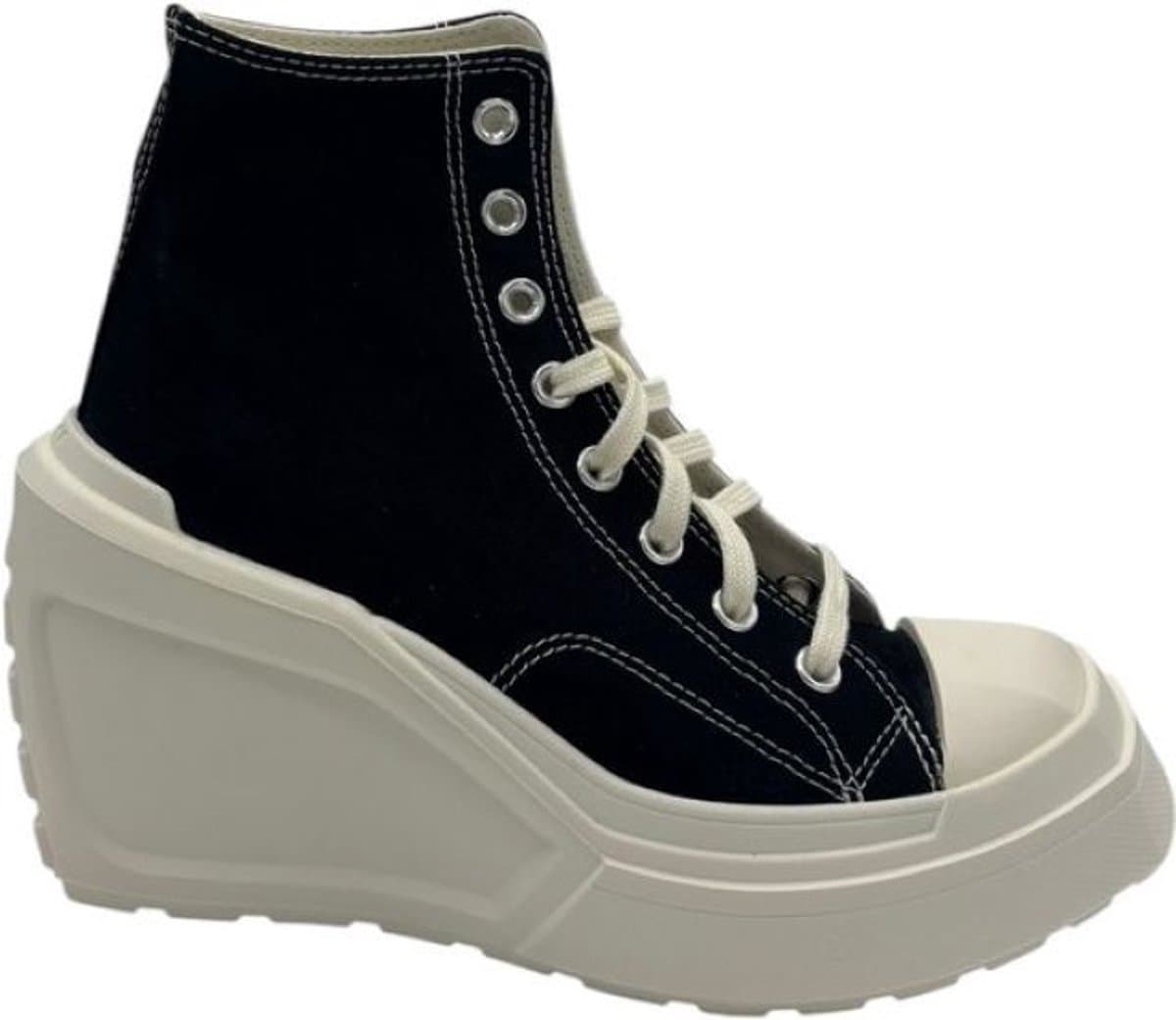Converse Chuck 70 DE LUXE Wedge - Sneakers - Dames - Zwart - Wit