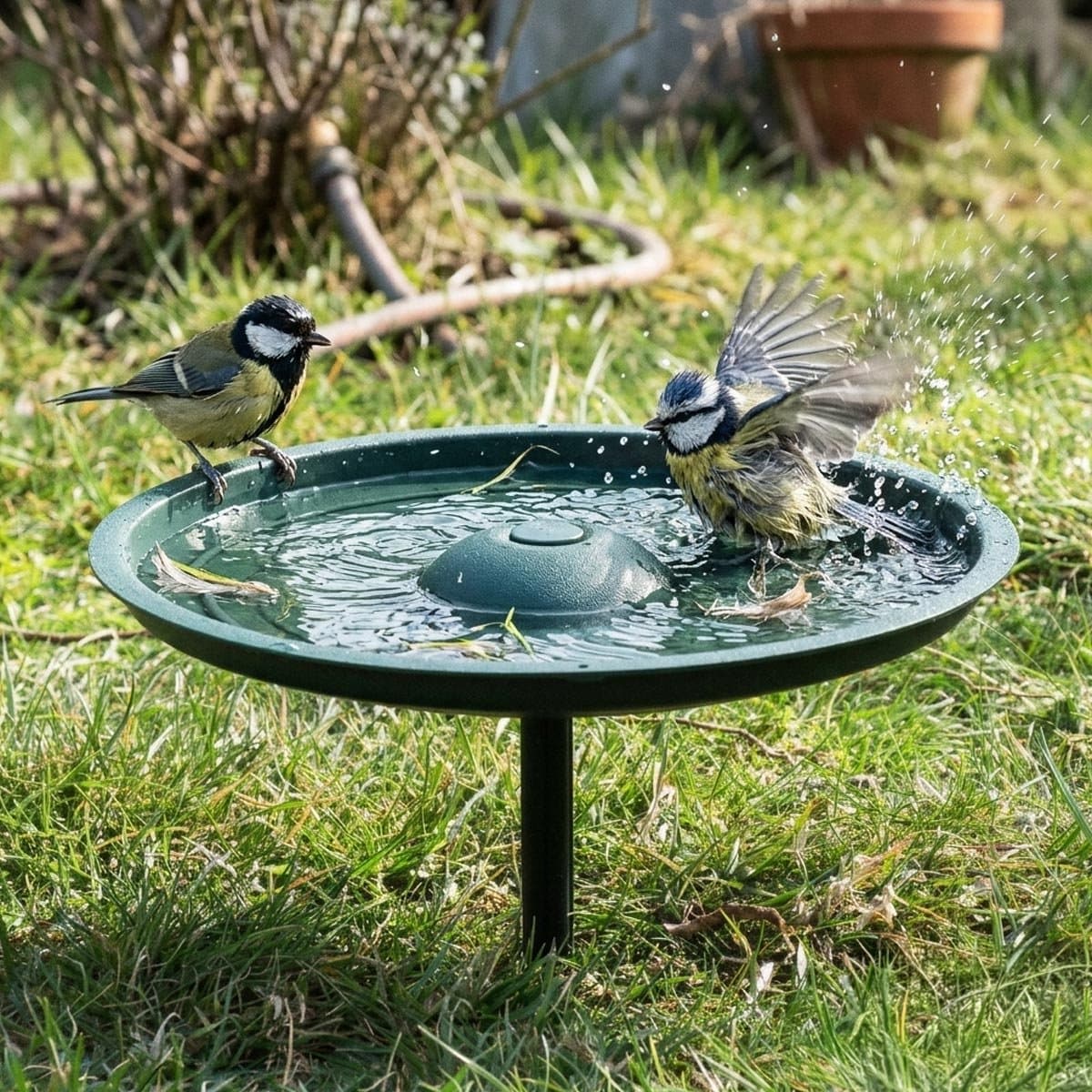 Aniculis - Vogelbad MultiChoice - Multi-functioneel waterschaal voor tuinvogels - Op 4 verschillende manieren te gebruiken - Diameter: 357mm