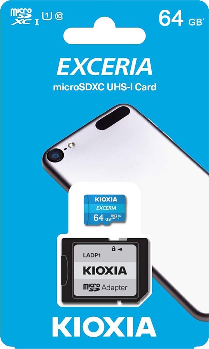 Kioxia Serie - Geheugenkaart - microSD - 64 GB - UHS-I U1 - Met Adapter