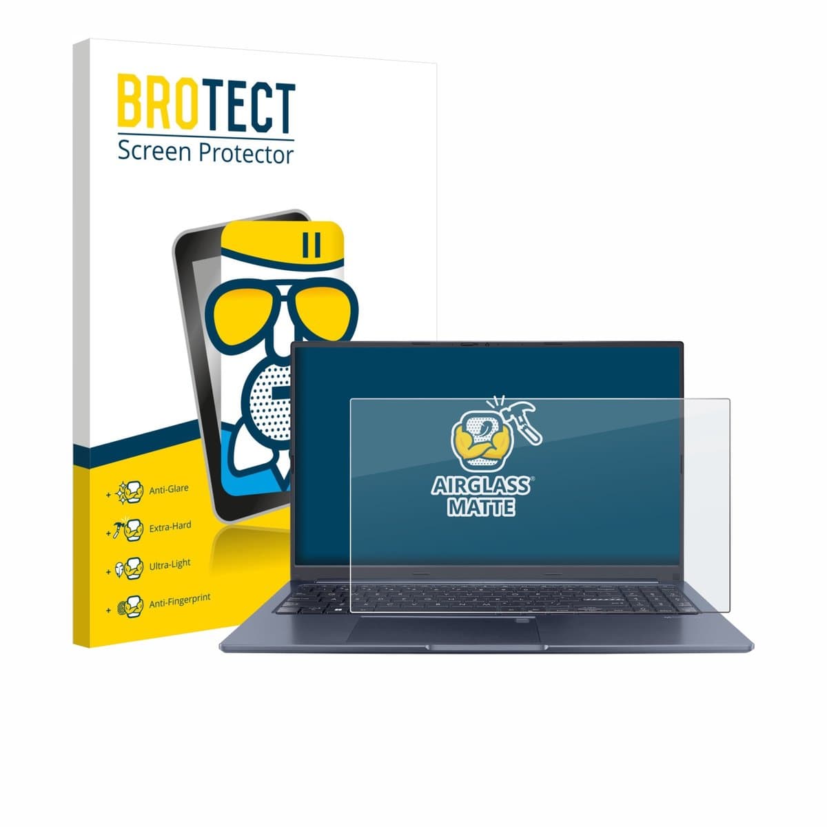 BROTECT - Screenprotector voor ASUS Vivobook 15X OLED M1503QA - Folie Beschermfolie Beschermglas matte