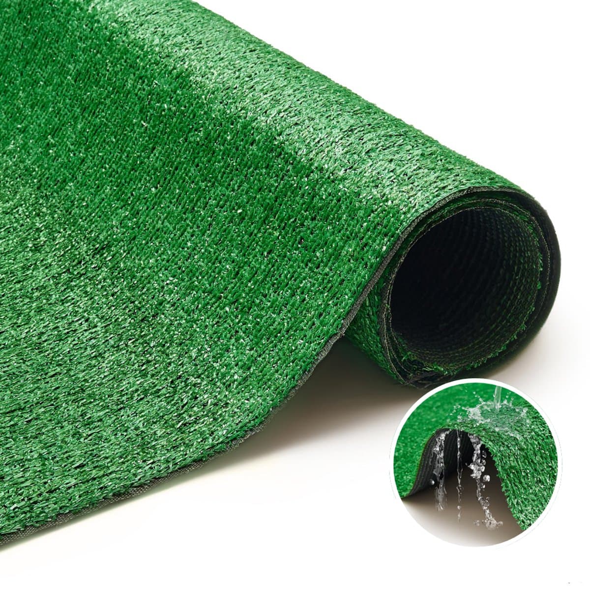 Tapiso Natural Grastapijt Kunstgras Groen voor Tuin Balkon Terras Veranda Hoogte 6 mm Maat-300x100
