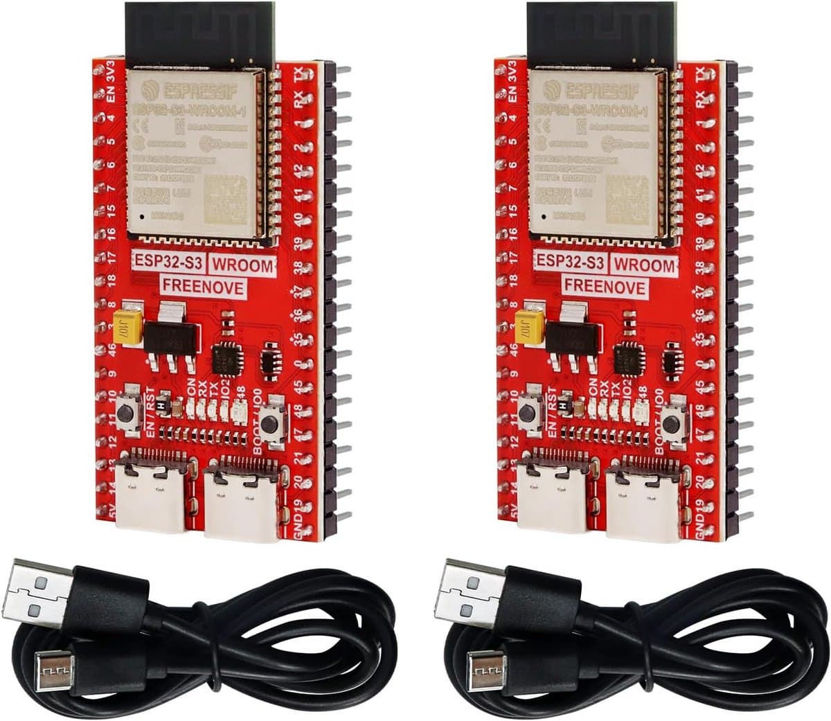 Krachtige ESP32-S3 Ontwikkelbord Dual-Core Microcontroller met Draadloze Connectiviteit (2 Stuks)
