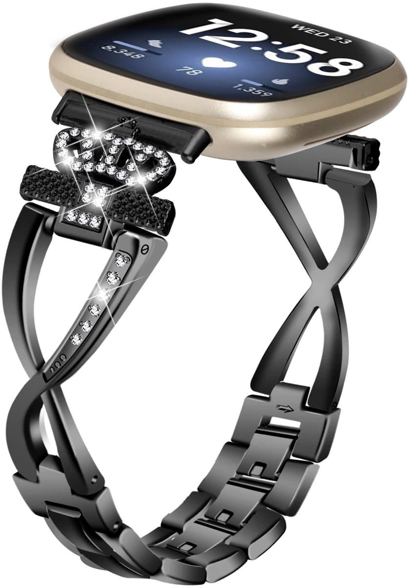 EYUSALL Metalen Armband voor Fitbit Versa 4 - Stijlvol Horlogebandje met Luxe Uitstraling