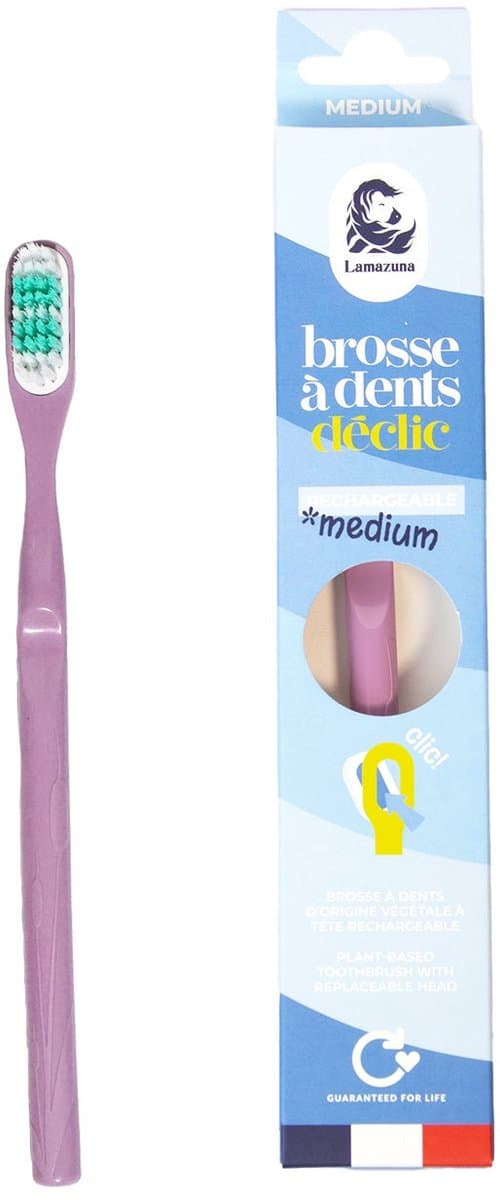 Lamazuna Toothbrush medium lilac 1 Stuks
