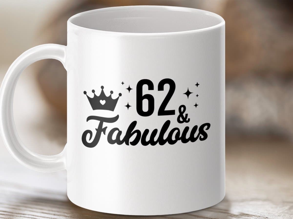Mok 62 en Fabulous Mok, Zestig Plus Verjaardagscadeau, Speciale Verjaardagscadeau Idee, Fabulous Verjaardag Mok, 62 jaar Mok