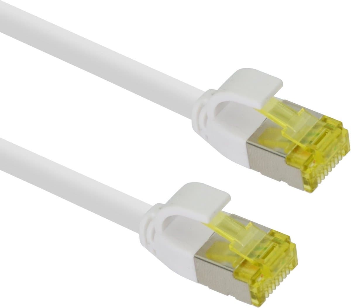 Ultra slim Patchkabel S/FTP Cat 6A Wit 10 M - Netwerkkabel - Computerkabel - Kabel