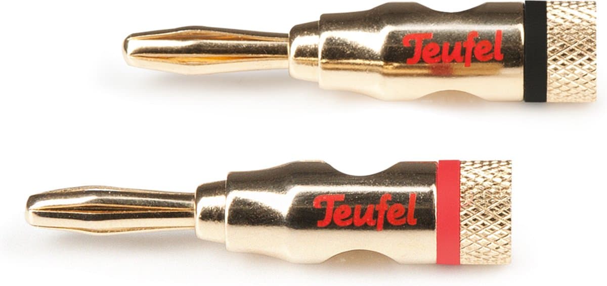 Teufel bananenstekker - C8502P (paar) - Luidsprekeraccessoires - zwart / rood