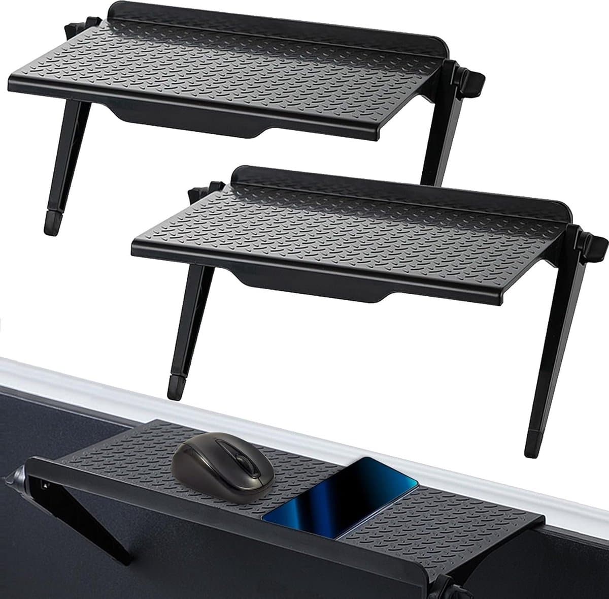 2 stuks monitorplank tv-bovenplank scherm tv-plank computerscherm bovenste plank tv-plank voor streaming-apparaten, routers, mediaboxen