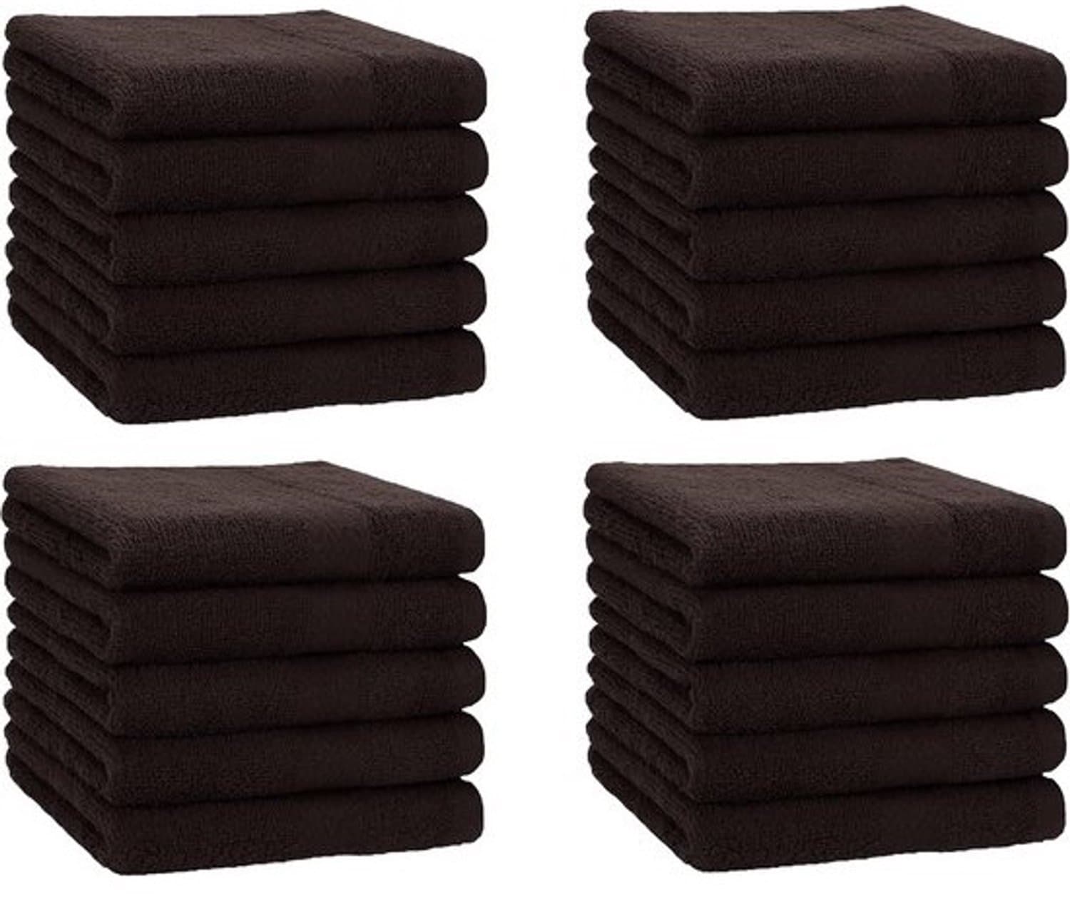 Set gezichtsdoeken - Zachte doekjes - Voor dagelijks gebruik - Extra zware kwaliteit - 20 stuks 30x30cm - Donkerbruin