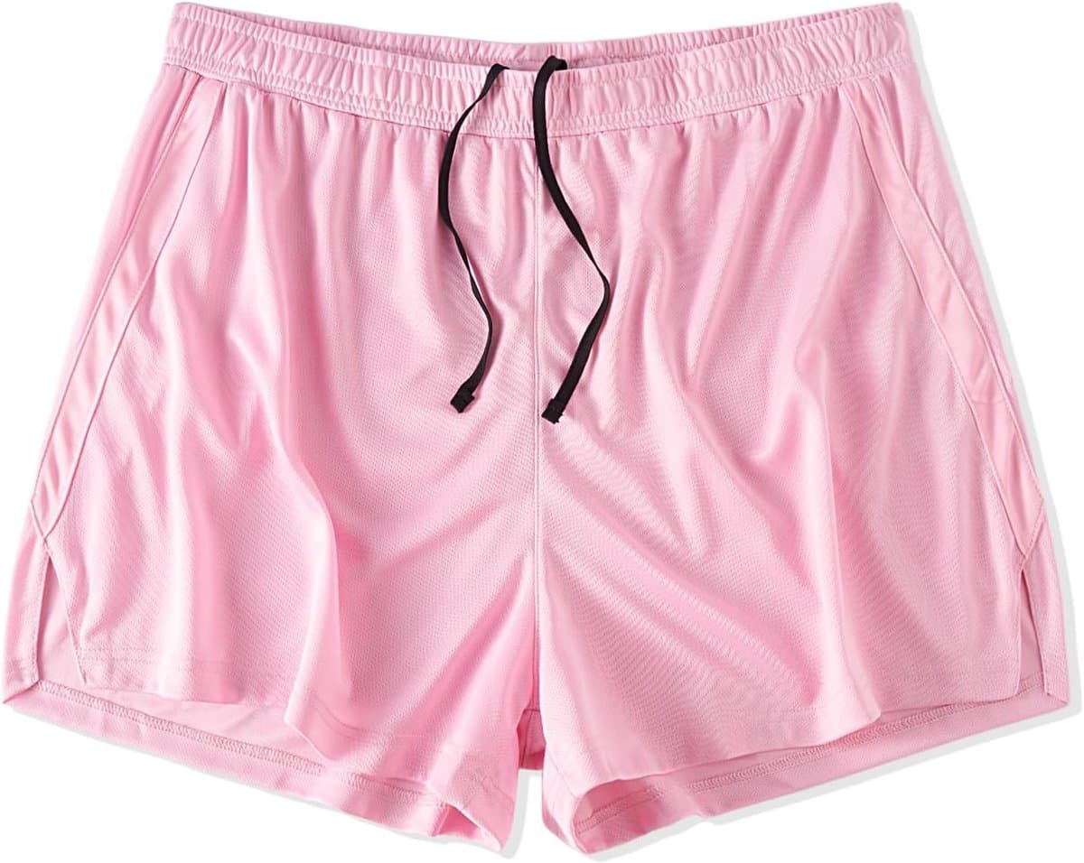 Coulee Sportbroek voor heren, kort, 3 inch, mesh, hardloopbroek, trainingsbroek voor heren, kort, sneldrogende basketbalsportshorts met trekkoord