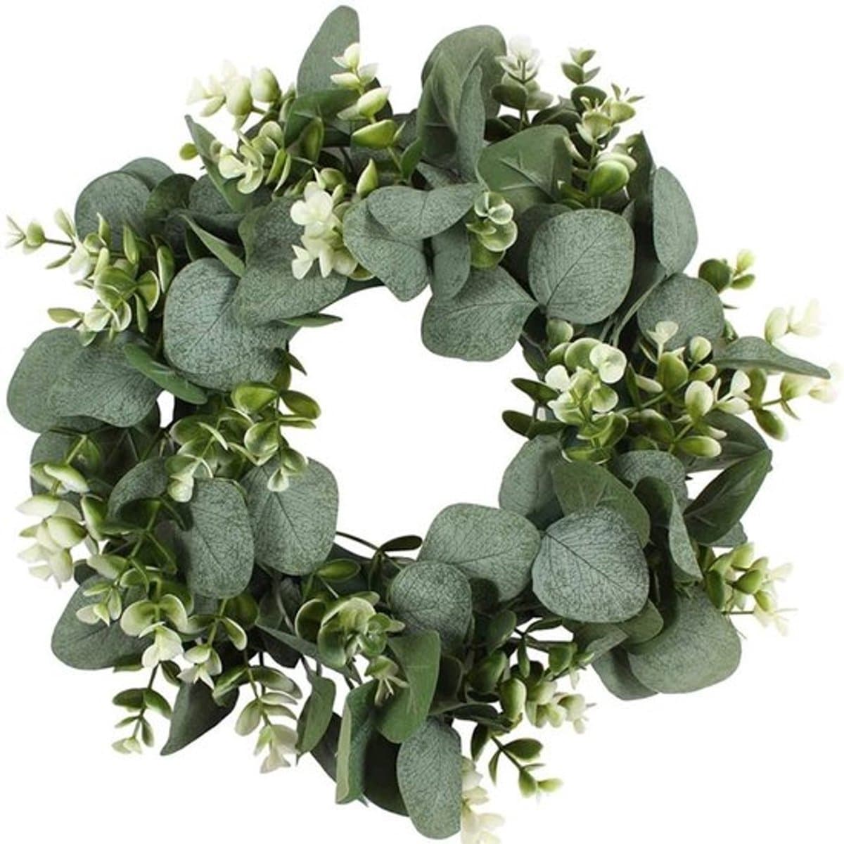 Aladdien - Kunstbloemen - Eucalyptus Krans - Voordeur - Groene