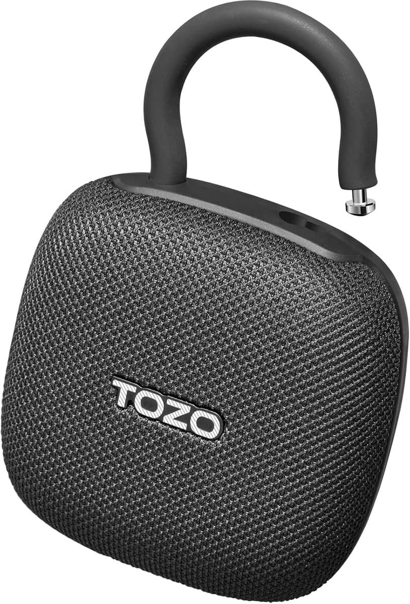 Thijox - Draagbare Bluetooth-luidspreker met Karabijnhaak, IPX8 Waterdicht, 32U Playtime, 10W Geluid, Mini Bluetooth Douche Luidspreker voor Feest, Ca