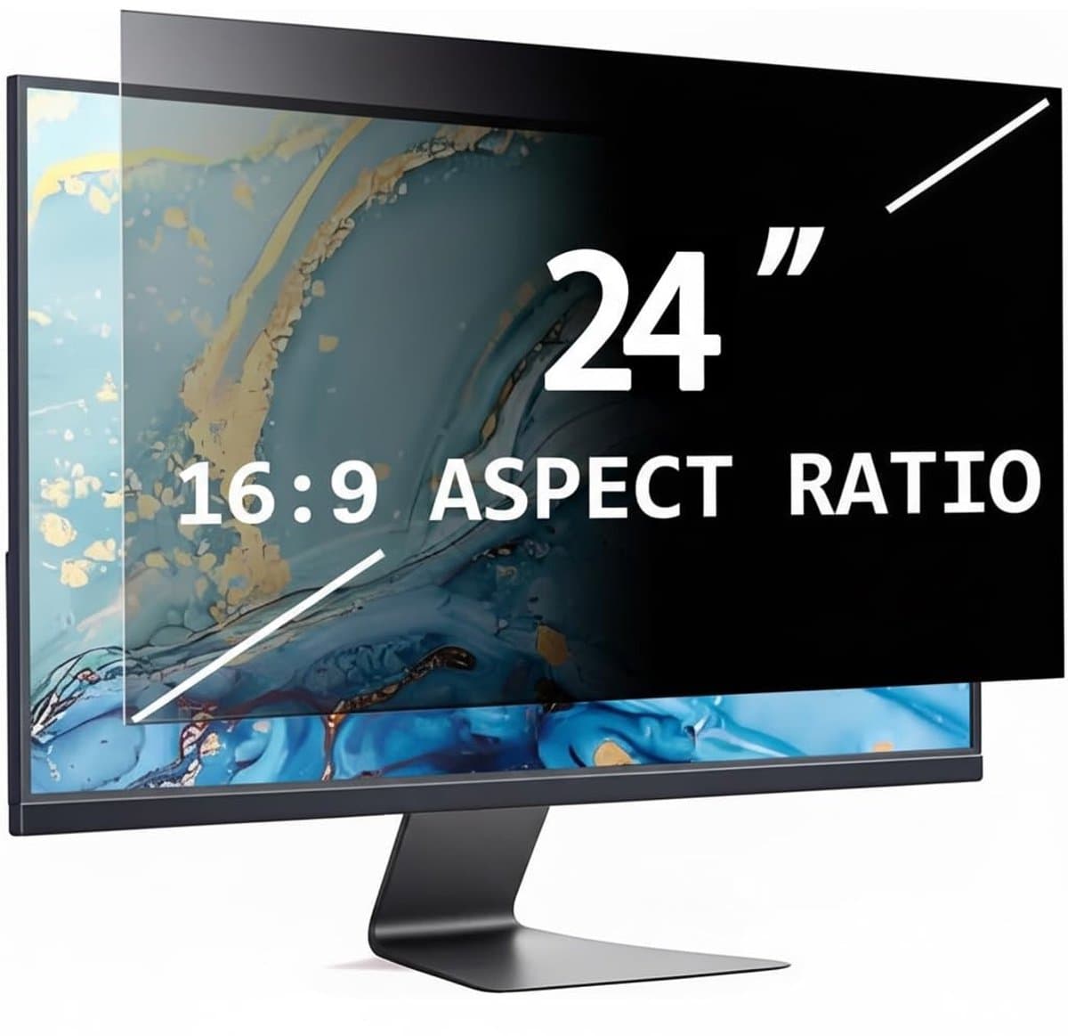 Dailygoods- Privacy Scherm 24 Inch - Oogbescherming - Antireflectie - Blauw Licht Filter - 16:9 Aspect Ratio - Computer Monitor Filter - Monitorfilter