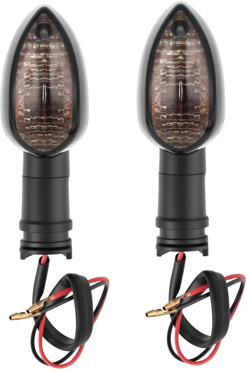 Dailygoods - Motorfiets Indicatoren - LED Blinker Lamp - Amber Licht - Draaien Indicatoren - Rooklens - Geschikt voor Ya-ma-ha FZ1 FZ6 FZ1000 R6 R1