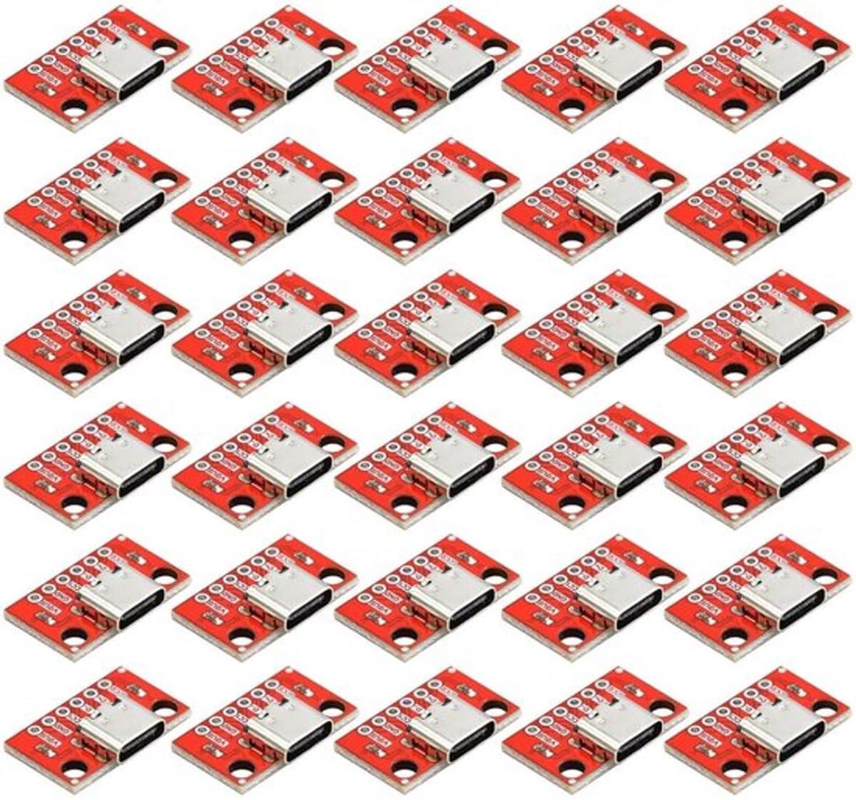 USB C Breakout Board voor Seriële Aansluiting Vrouwelijk (20 Stuks)