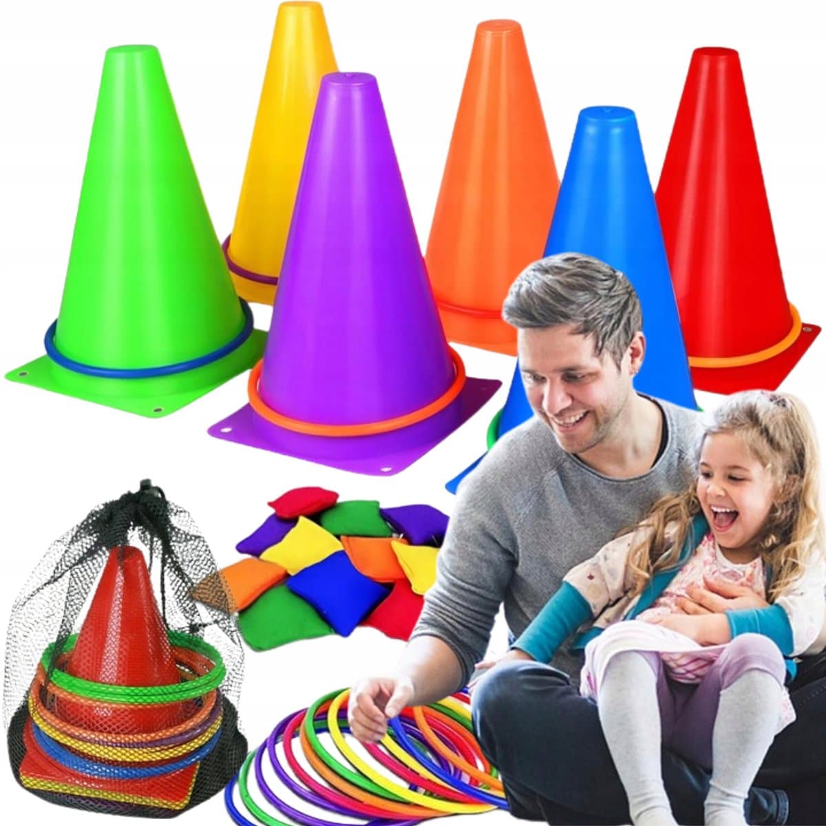 Speelgoed set: Kegels, Beanbags & Hoepels voor Actief Plezier
