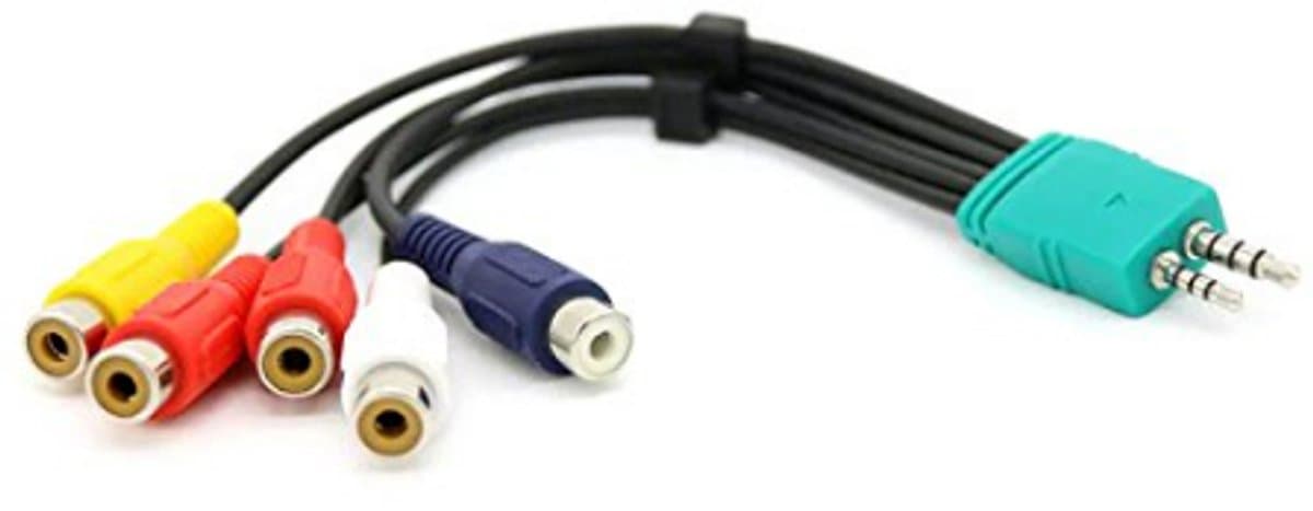 2.5mm 3.5mm to 5RCA Audio Cable, 15CM 3.5mm + 2.5mm to 5RCA Audio Video AV Component Adapter Cable for LED LCD TV BN3901154W BN39-01154W