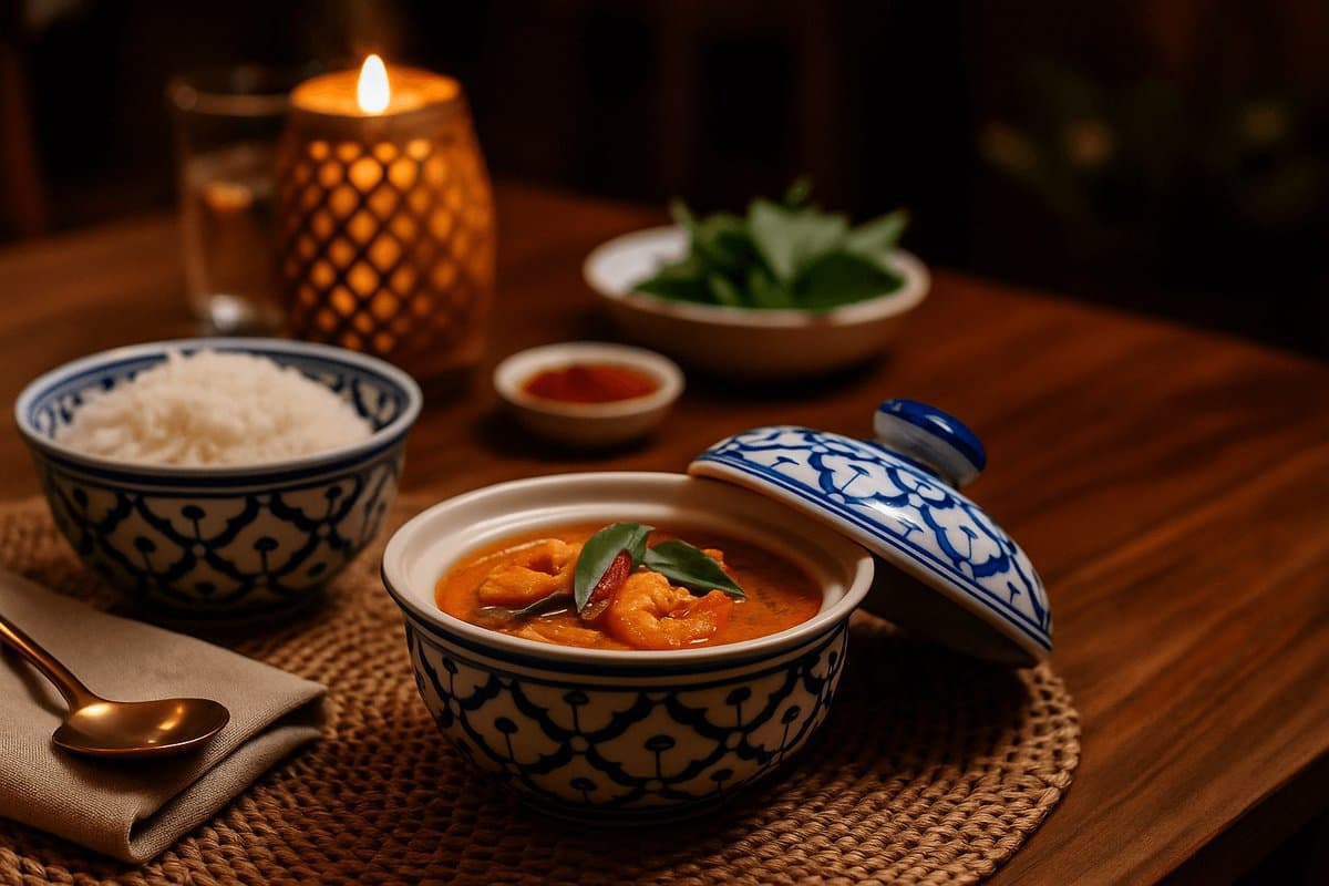 Serveerschaal met deksel – 15.5 cm – Handgeschilderde Thaise serveerkom – Keramiek – Kom met deksel – Uniek traditioneel design (2 stuks)
