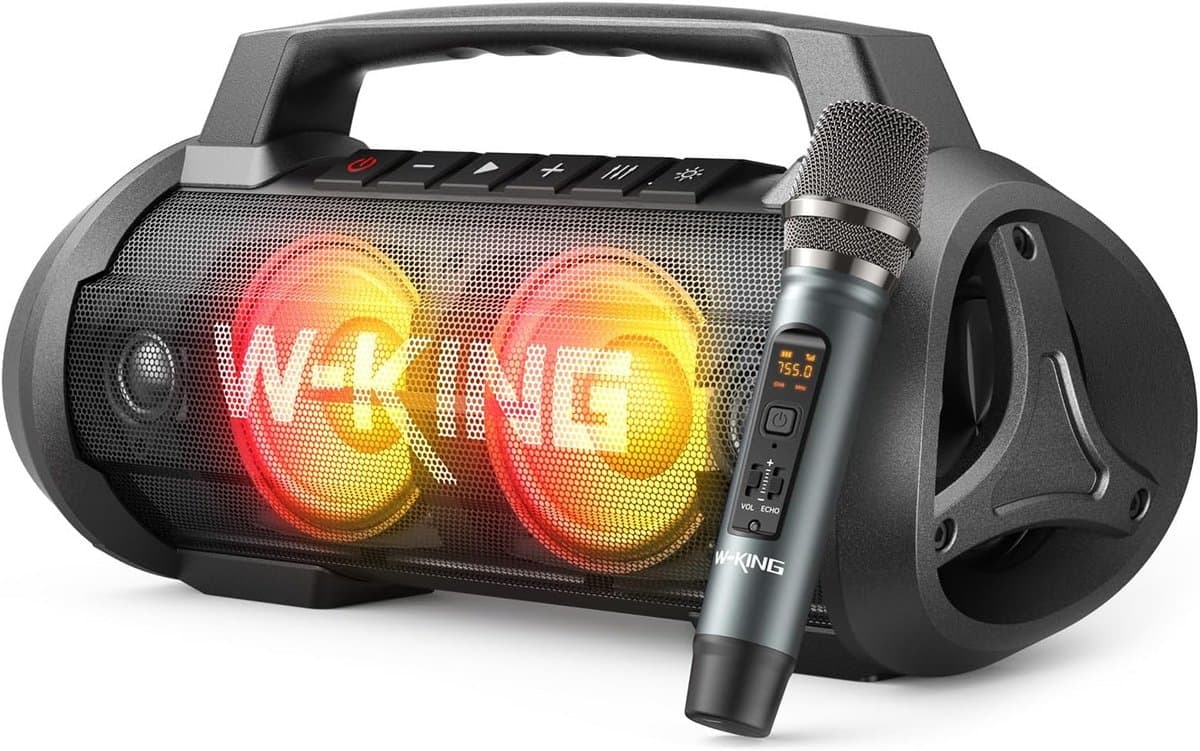 Bluetooth Luidspreker 120W met Microfoon - Draadloze Party Box met Hifi Stereo en LED Verlichting, 42Uur Batterij, Waterdicht