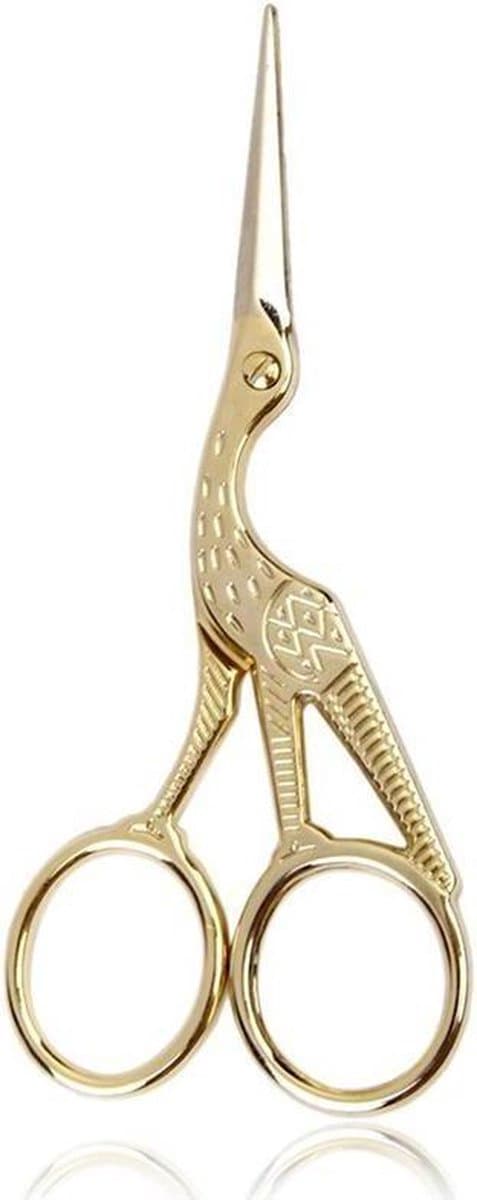 Roestvrijstalen retro kleermaker schaar, kraan vorm naaien ambachtelijke kruissteek schaar [gouden 11.5cm]