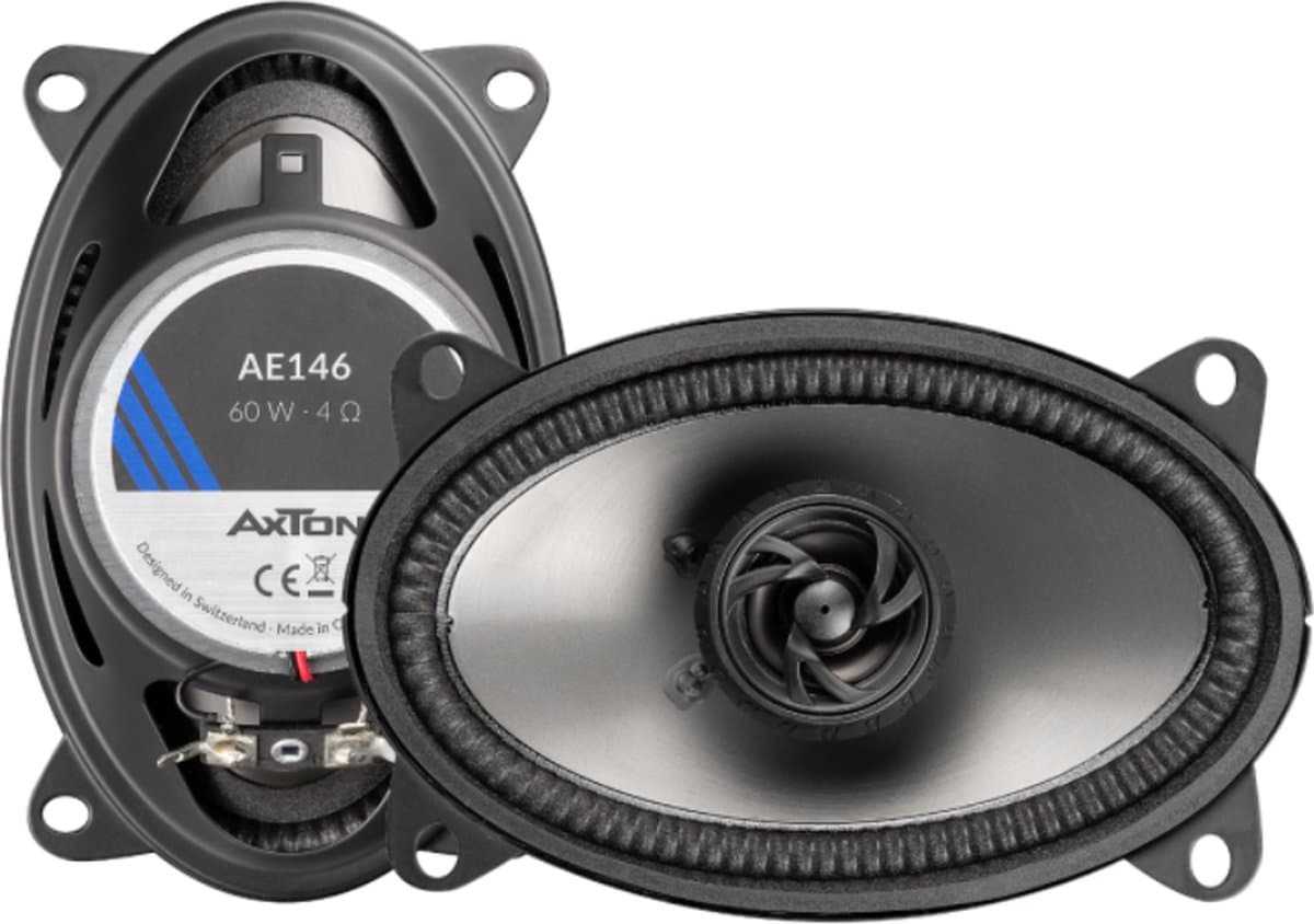 Axton AE146 - Autospeaker - 4x6 inch speakers - kleine ovale luidsprekers - 2 weg - 4 Ohm 60 Watt RMS - goedkope boxen