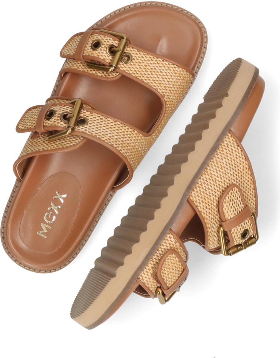 Mexx Reilly Penny Slippers - Dames - Bruin - Maat 36