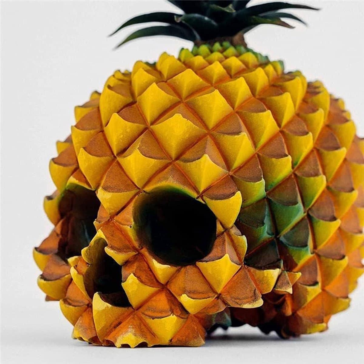 Schedel Standbeeld Opbergdoos Halloween Creatieve Decoraties Woonkamer TV Kast Desktop Decoraties Ghost Festival Hars Ambachten Skelet Beelden van Ananas.