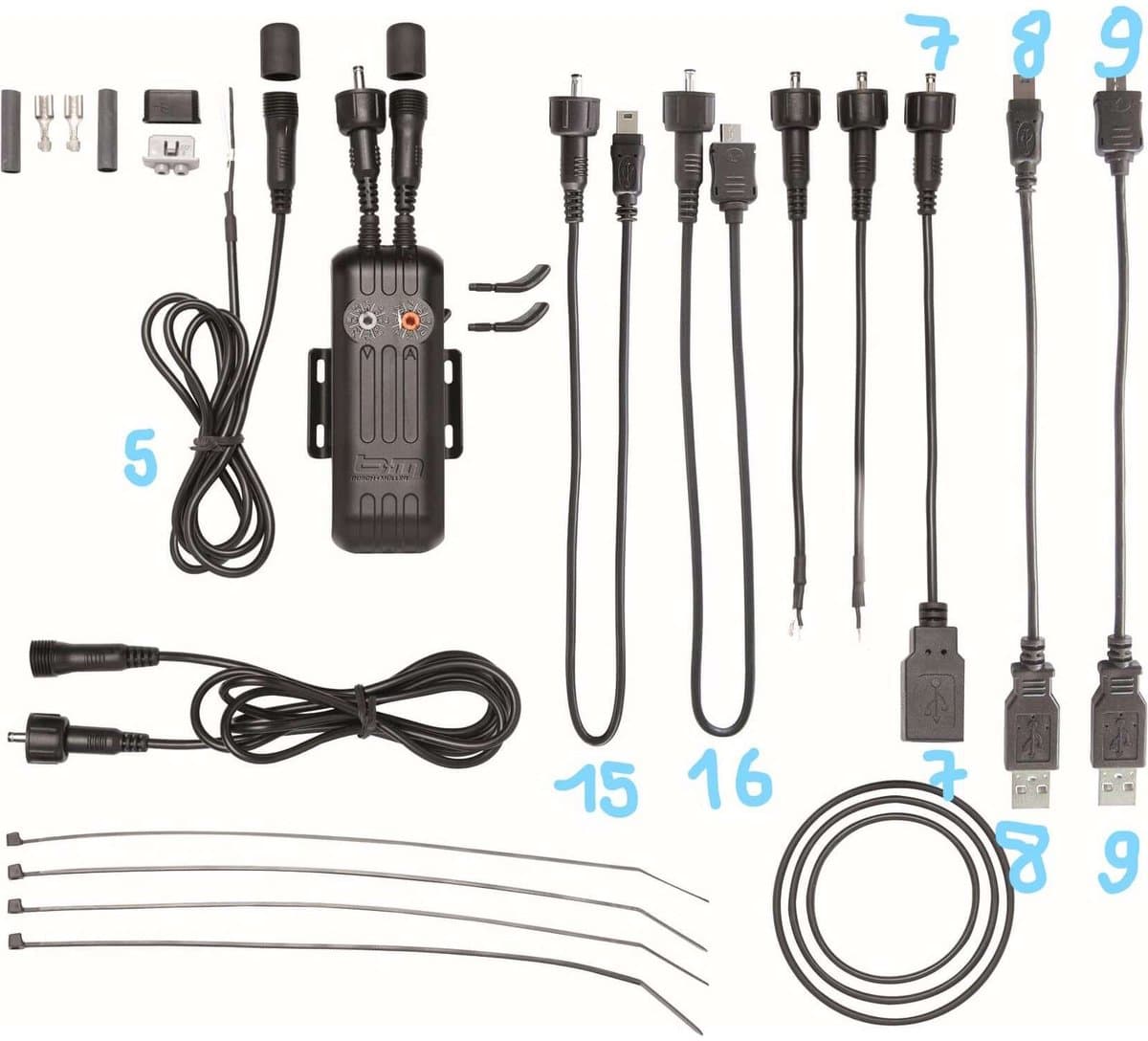 Busch + Müller kabel E-werk nr 7 rond naar USB-A