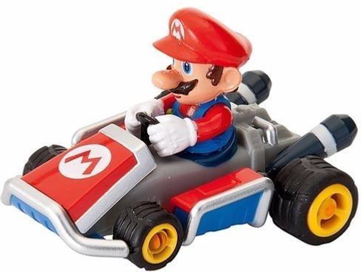 Carrera Speelgoedvoertuig Auto - P-S Mario Kart -Mario - Pull Back Auto - Terugtrekauto - 1:43