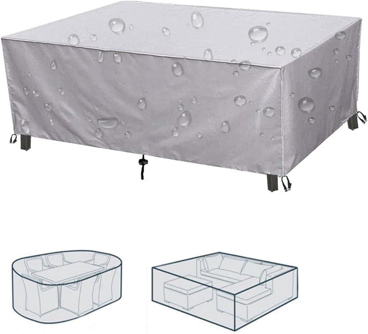 Tuinmeubelhoes - Beschermhoes Meubels - Meubels Beschermen - Waterdicht Oxford Stof - 240 x 140 cm - Zilver