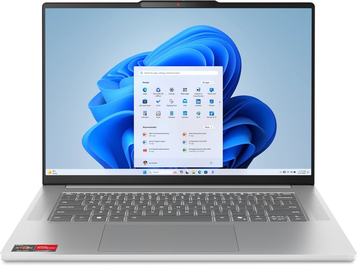 Lenovo IdeaPad Slim 5 15ARP10 15,3 inch laptop, AMD Ryzen 5 7535HS, 16 GB LPDDR5X, 512 GB SSD, WUXGA IPS-display, Windows 11 Home, wolkengrijs