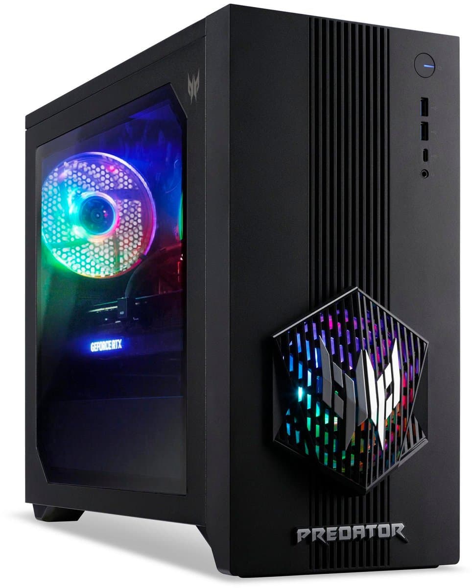 Acer Predator PO3-665 Intel Core Ultra 5 225F 16 GB DDR5-SDRAM 1 TB SSD NVIDIA GeForce RTX 5060 Ti Windows 11 Home Desktop PC Zwart