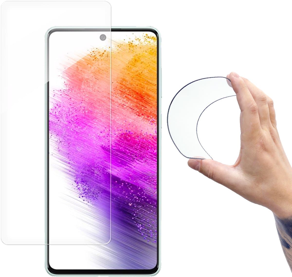 Wozinsky Nano Flexi - Hybride Flexibel Glazen Beschermfolie - Samsung Galaxy A73 - 0,15 mm - 9H