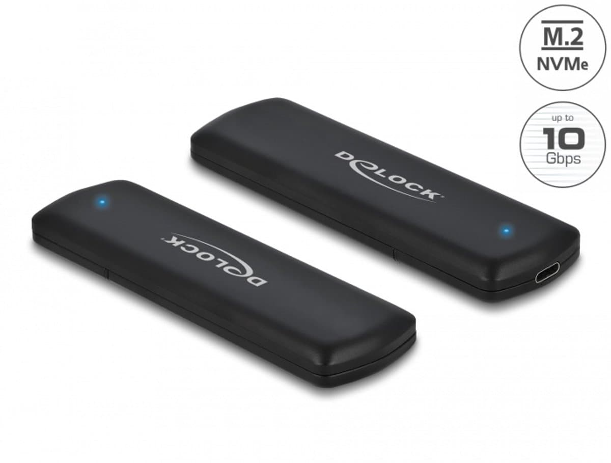 DeLOCK 42615 behuizing voor opslagstations M.2 SDD-behuizing Zwart