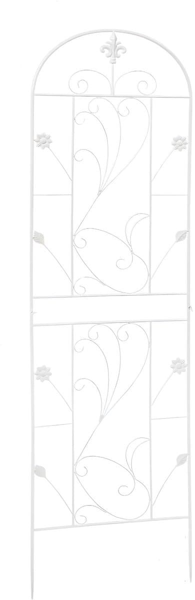 Tuinrooster – Voor klimplanten, bloemen en groenten – 2 stuks gebogen hekwerken voor ondersteuning, 50×180 cm – Zwart