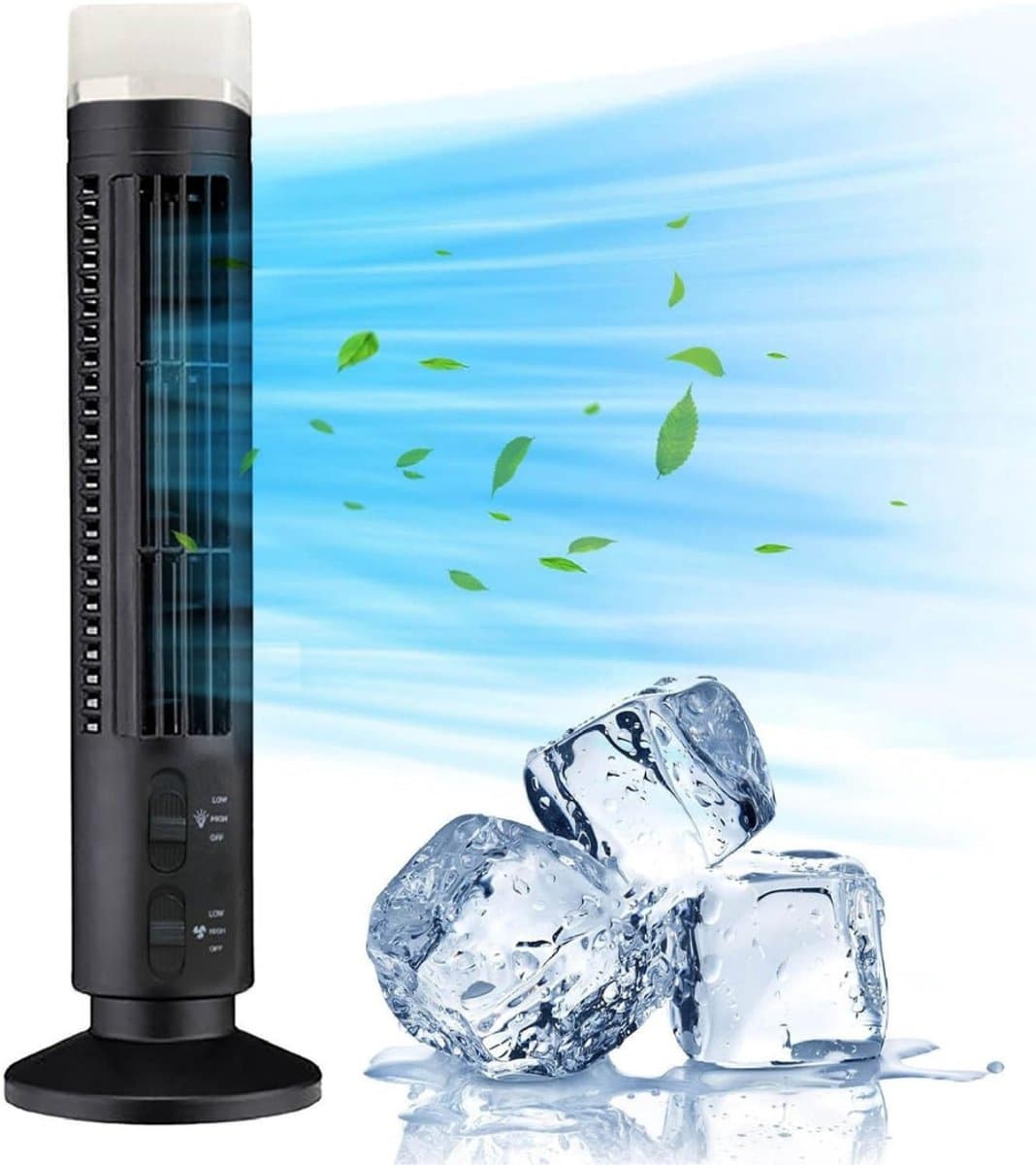 RONN® Ventilator toren - Ventilator staand - Torenventilator - Wit - 38cm x 10cm x 10cm