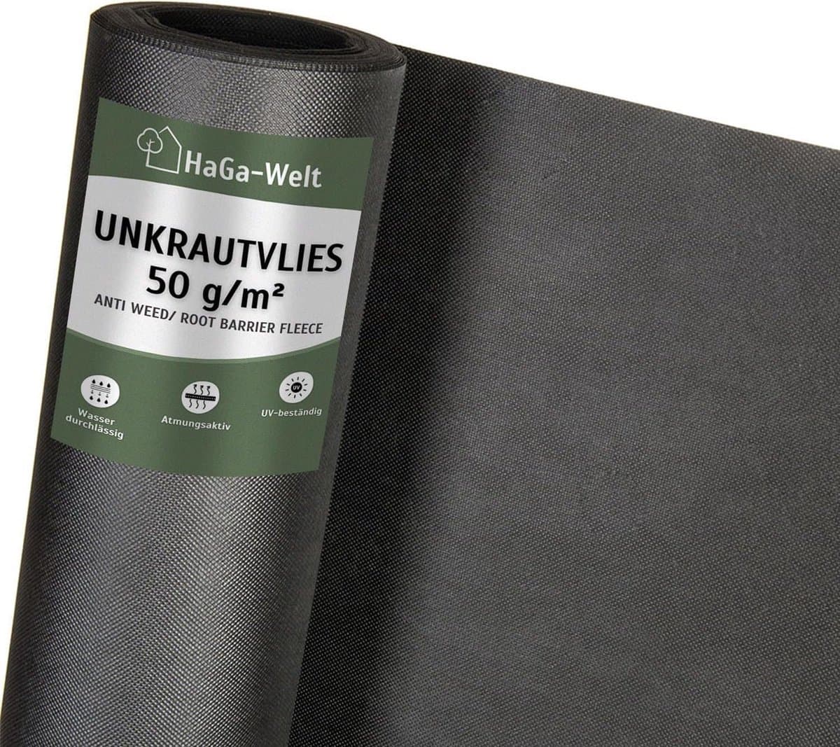 Tuinvlies Onkruiddoek - Gronddoek Bodembedekker - Onkruid Vrij Houden - Waterdoorlatend Ademend - 32 x 20 Meter