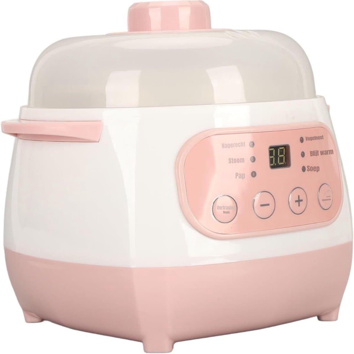 Zyrex® Slowcooker met timer - Slowcooker - Crockpot - Roze - ‎25cm x 25cm x 23cm