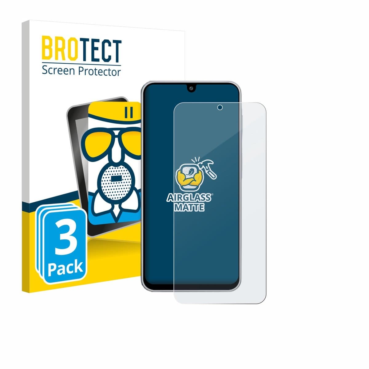 BROTECT - Screenprotector voor Samsung Galaxy M17 - Folie Beschermfolie Beschermglas matte 3 Stuks