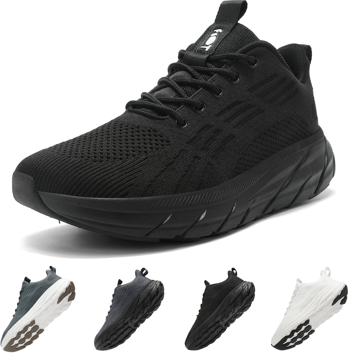 Geweo Sportschoenen Heren/Dames - Hardloopschoenen voor Brede Voeten - Comfort & Demping - Ideaal voor Hardlopen & Training- Zwarte - 39